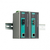 MOXA 목사 IMC-101-S-SC-T Industrial 10/100BaseT(X) to 100BaseFX media converter, single-mode, SC fiber connector, -40 to 75°C operating temperature