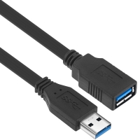 NETmate 강원전자 NMC-UFG301F USB3.0 연장 AM-AF FLAT 케이블 1m (블랙)