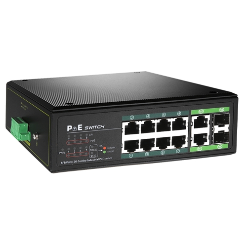 넥스트 NEXT-POE528TP-COMBO 10/100Mbps 8포트 + GbE 2TP/2SFP Combo 산업용 광스위치