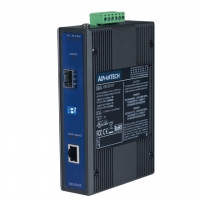 ADVANTECH 어드밴텍 EKI-2741FI-BE 10/100/1000T (X) to SFP Gigabit Industrial Media Converter, -40~75℃