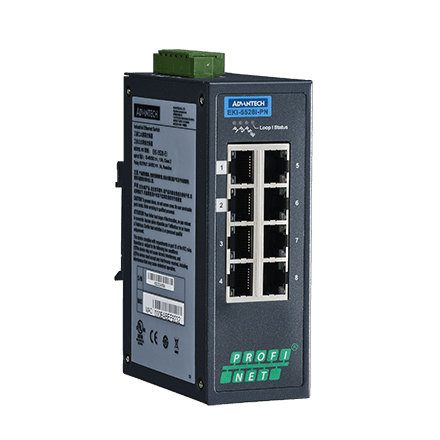 ADVANTECH 어드밴텍 EKI-5528I-PN-AE 8FE Managed Ethernet Switch support PROFINET -40~75℃