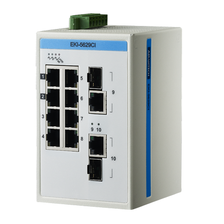 ADVANTECH 어드밴텍 EKI-5629CI-AE 8FE+2G Combo Unmanaged Ethernet Switch, ATEX/C1D2/IECEx -40~75℃