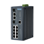 ADVANTECH 어드밴텍 EKI-7710G-2CPI-AE 8GE PoE and 2G Combo Managed Ethernet Switch IEEE802.3af/at 24~48VDC -40~75℃