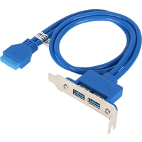 넷메이트 NM-U302BL USB3.0 2포트 브라켓 0.5m (LP브라켓 포함)
