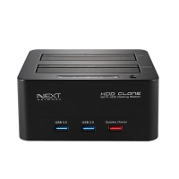 넥스트 NEXT-945DCU3 HUB 2Bay USB3.0 도킹스테이션 + USB3.0 허브 & 고속충전 하드 데이터 복제 SATA3