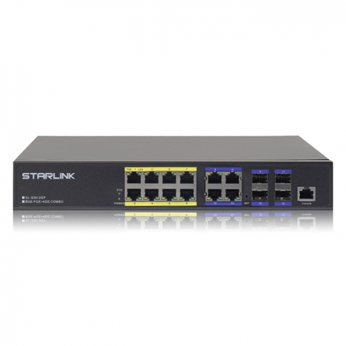 스타링크 SL-S3012GP 기가8포트POE + 4GE/4SFP L2