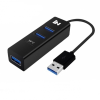 인네트워크 IN-U3TFBK USB 2.0 3포트 허브 + T-FLASH 겸용 허브 Micro SD 카드리더기 블랙