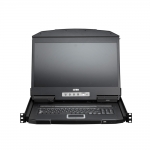 ATEN 에이텐 CL3108NX 18.5인치 8포트 숏뎁스 PS/2-USB VGA 싱글레일 와이드 스크린 LCD KVM 스위치