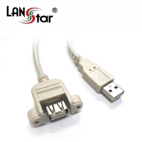 랜스타 LS-USB2.0-AMAF-S1M USB2.0판넬형케이블 A형M／F SCREW 나사고정, 1M