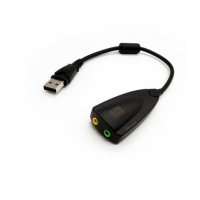 인네트워크 IN-U71CB USB 7.1 사운드 카드 케이블형 블랙