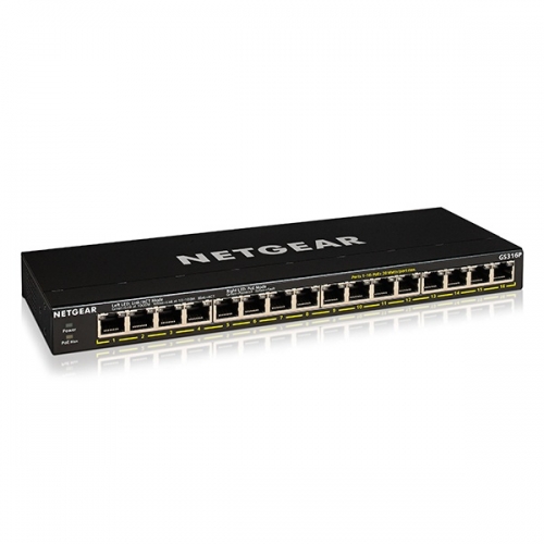 NETGEAR GS316P 16포트 스위칭허브 1000Mbps PoE+ (최대 115W , 포트당 :15.4W)