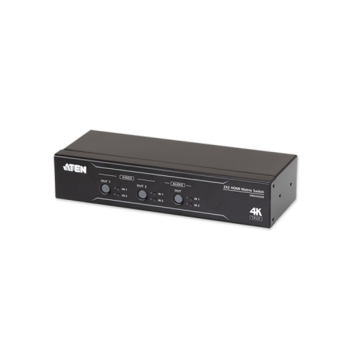 ATEN 에이텐 VM0202HB 2x2 True 4K HDMI 매트릭스 스위치 오디오 디임베더