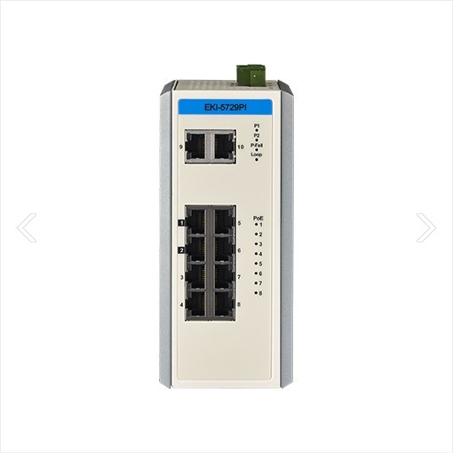 ADVANTECH 어드밴텍 EKI-5729PI-AE 8포트 산업용 PoE 스위치, 10/100/1000Mbps