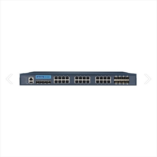 ADVANTECH 어드밴텍 EKI-9228G-8COI-AE 16포트 랙마운드 산업용 매니지드 이더넷 스위치, AC/DC