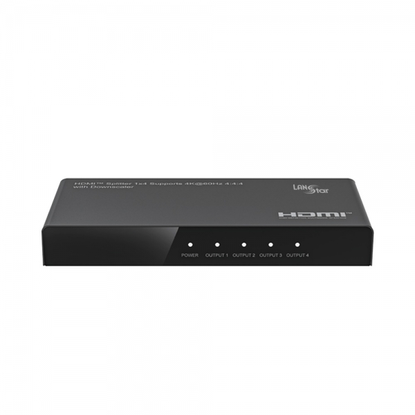 랜스타 LS-HD204DS HDMI 1:4 분배기, 4K 60Hz, 다운스케일 지원