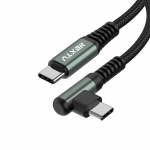 넥스트 NEXT-CCEL7126-100W USB-C to C PD 90도 꺽임형 초고속충전 데이터 케이블 1.2m