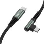넥스트 NEXT-CCEL7126-100W USB-C to C PD 90도 꺽임형 초고속충전 데이터 케이블 1.2m