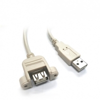 랜스타 LS-USB2.0-AMAF-S0.5M USB2.0판넬형케이블 A형M／F SCREW 나사고정, 0.5M