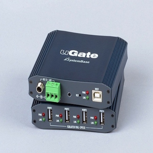 Systembase 시스템베이스 uGate-401F Industrial USB Hub(Isolated Full-Speed), 4Ports