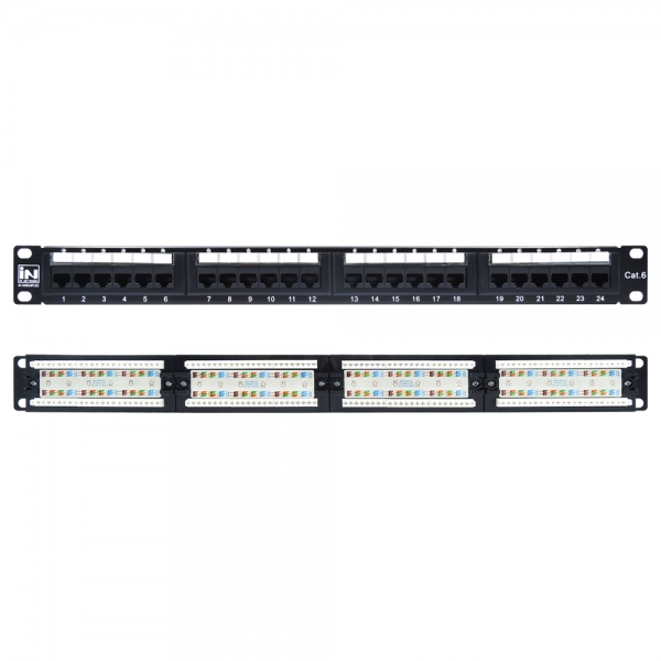 인네트워크 IN-50624PLED CAT.6 UTP 24포트 LED 패치판넬