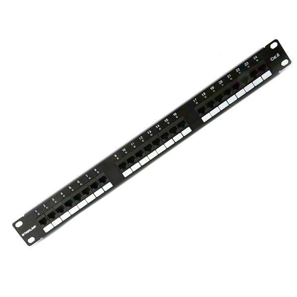 스타링크 SL-24PPC6LED CAT.6 24포트 LED 패치판넬 랙타입