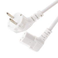 에이치디탑 HT-AC108 국산 전원 ㄱ자 좌측 꺾임 파워케이블 화이트 2M