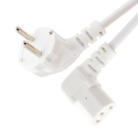 에이치디탑 HT-AC111 국산 전원 ㄱ자 우측 꺾임 파워케이블 화이트 1.5M