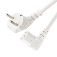 에이치티답 HT-AC114 국산 전원 16A ㄱ자 좌측 꺾임 파워케이블 화이트 1.5M