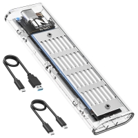 인네트워크 IN-SM2TSV USB3.1 Gen2(10Gbps) M.2 NVMe 방열판+써멀패드 SSD 외장케이스 실버