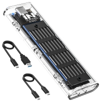 인네트워크 IN-SM2TBK USB3.1 Gen2(10Gbps) M.2 NVMe 방열판+써멀패드 SSD 외장케이스 블랙
