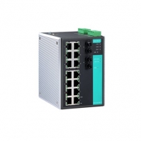 MOXA 목사 EDS-516A-T Managed Ethernet switch with 16 10/100BaseT(X) ports, -40 to 75&deg;C operating temperature