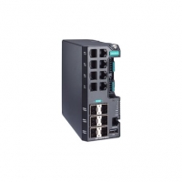 MOXA 목사 EDS-G4014-6QGS-LV-T Managed Ethernet switch with 8 10/100/1000BaseT(X) ports, 6 1000/2500BaseSFP ports, dual power supply, 12/24/48 VDC, -40 to 75&deg;C operating temperature