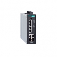 MOXA 목사 EDS-P506E-4PoE-2GTXSFP Managed Ethernet switch with 4 PoE+/60W 10/100BaseT(X) ports, 2 combo 10/100/1000BaseT(X) or 100/1000BaseSFP ports, dual 12/24/48 VDC power inputs, -10 to 60&deg;C operating temperature
