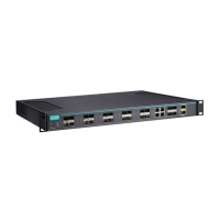 MOXA 목사 ICS-G7526A-2XG-HV-HV-T Layer 2 full Gigabit managed Ethernet switch with 20 10/100/1000BaseT(X) ports, 4 10/100/1000BaseT(X) or 100/1000BaseSFP slot combo ports, 2 10GbE SFP+ slots, 2 isolated power supplies (85 to 264 VAC), -40 to 75&deg;C opera