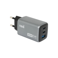 넥시 NX-CCA65W [NX1630] 65W 3포트 GaN USB PD-PPS 초고속 충전기